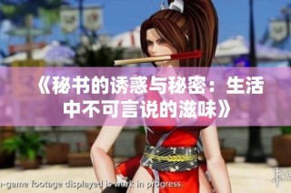 《秘书的诱惑与秘密：生活中不可言说的滋味》