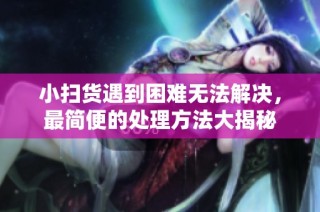 小扫货遇到困难无法解决，最简便的处理方法大揭秘