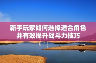 新手玩家如何选择适合角色并有效提升战斗力技巧