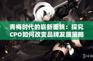 青梅时代的崭新面貌：探究CPO如何改变品牌发展策略