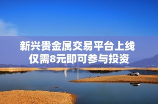 新兴贵金属交易平台上线 仅需8元即可参与投资