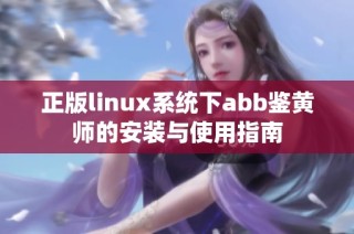 正版linux系统下abb鉴黄师的安装与使用指南
