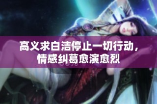 高义求白洁停止一切行动，情感纠葛愈演愈烈