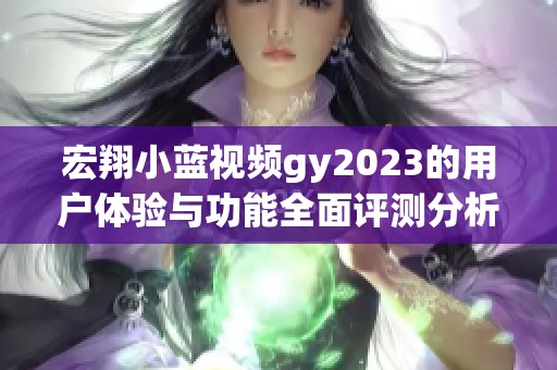 宏翔小蓝视频gy2023的用户体验与功能全面评测分析