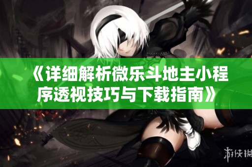 《详细解析微乐斗地主小程序透视技巧与下载指南》