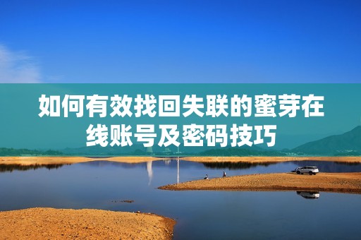 如何有效找回失联的蜜芽在线账号及密码技巧