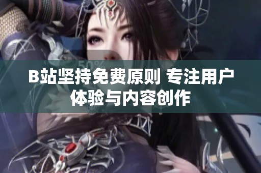 B站坚持免费原则 专注用户体验与内容创作