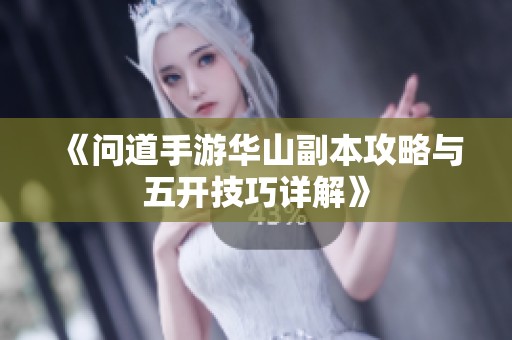 《问道手游华山副本攻略与五开技巧详解》