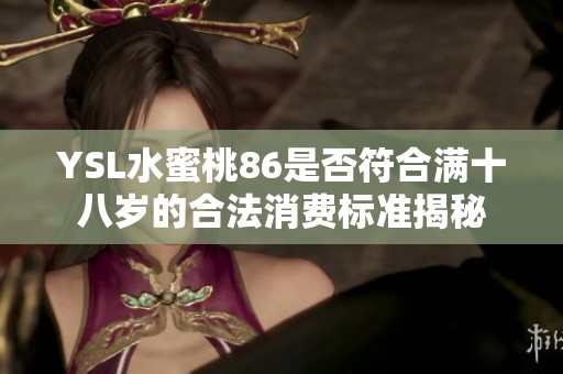 YSL水蜜桃86是否符合满十八岁的合法消费标准揭秘