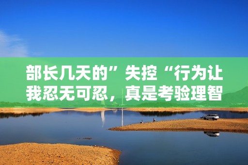 部长几天的”失控“行为让我忍无可忍，真是考验理智极限