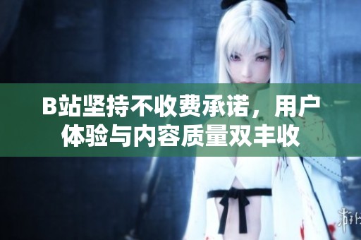 B站坚持不收费承诺，用户体验与内容质量双丰收