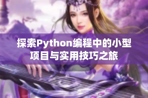 探索Python编程中的小型项目与实用技巧之旅