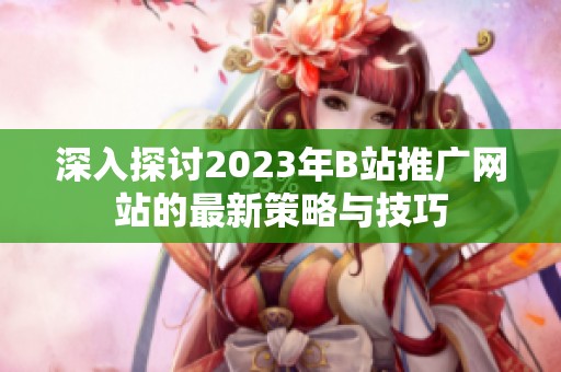 深入探讨2023年B站推广网站的最新策略与技巧
