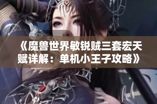 《魔兽世界敏锐贼三套宏天赋详解：单机小王子攻略》