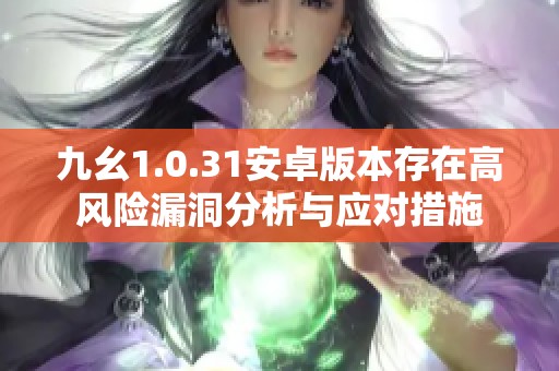 九幺1.0.31安卓版本存在高风险漏洞分析与应对措施
