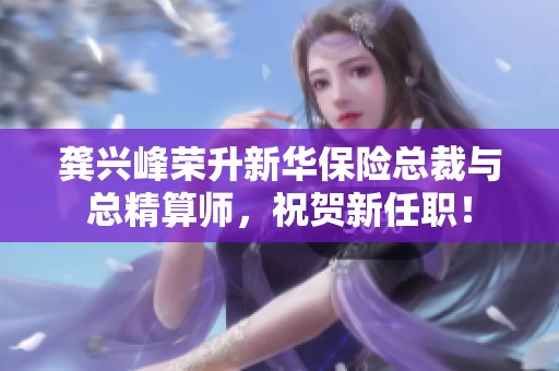 龚兴峰荣升新华保险总裁与总精算师，祝贺新任职！