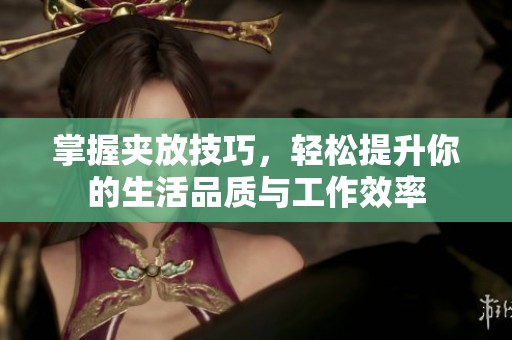 掌握夹放技巧，轻松提升你的生活品质与工作效率