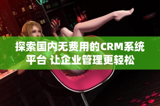 探索国内无费用的CRM系统平台 让企业管理更轻松