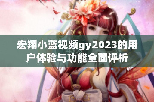 宏翔小蓝视频gy2023的用户体验与功能全面评析