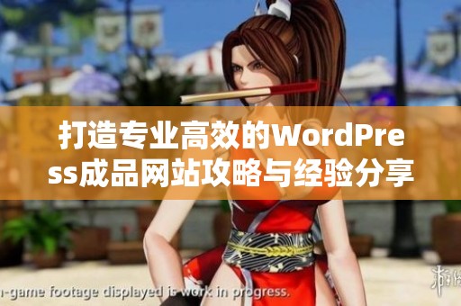打造专业高效的WordPress成品网站攻略与经验分享