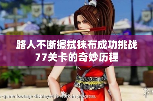 路人不断擦拭抹布成功挑战77关卡的奇妙历程