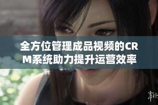 全方位管理成品视频的CRM系统助力提升运营效率