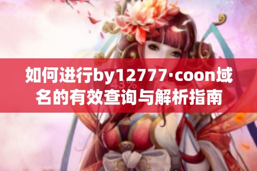 如何进行by12777·coon域名的有效查询与解析指南