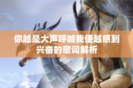 你越是大声呼喊我便越感到兴奋的歌词解析