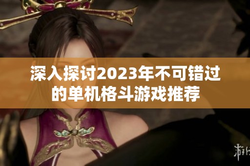 深入探讨2023年不可错过的单机格斗游戏推荐