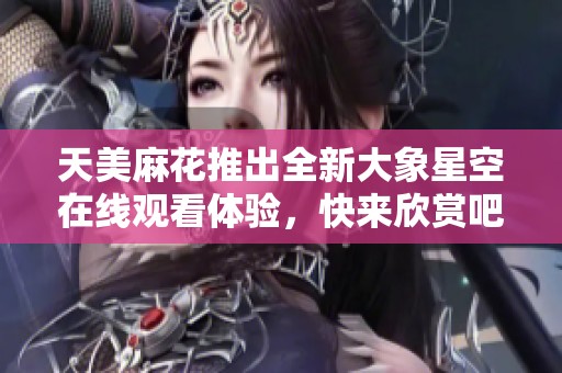 天美麻花推出全新大象星空在线观看体验，快来欣赏吧