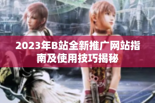 2023年B站全新推广网站指南及使用技巧揭秘