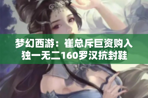 梦幻西游：崔总斥巨资购入独一无二160罗汉抗封鞋