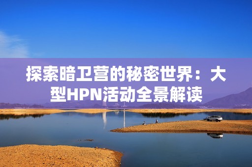 探索暗卫营的秘密世界：大型HPN活动全景解读