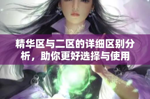 精华区与二区的详细区别分析，助你更好选择与使用