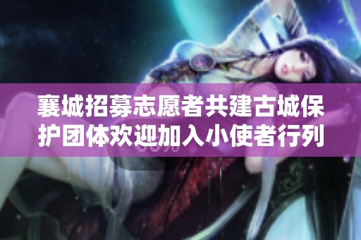 襄城招募志愿者共建古城保护团体欢迎加入小使者行列
