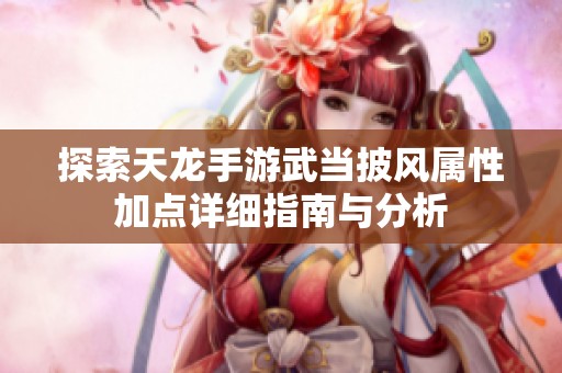 探索天龙手游武当披风属性加点详细指南与分析