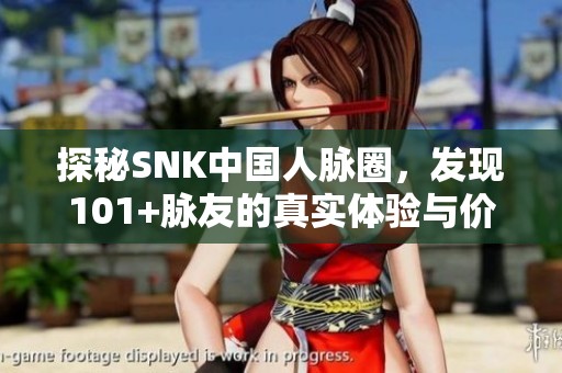 探秘SNK中国人脉圈，发现101+脉友的真实体验与价值
