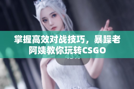 掌握高效对战技巧，暴躁老阿姨教你玩转CSGO