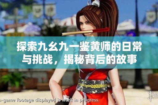 探索九幺九一鉴黄师的日常与挑战，揭秘背后的故事
