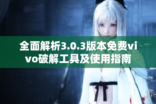 全面解析3.0.3版本免费vivo破解工具及使用指南