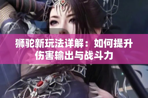狮驼新玩法详解：如何提升伤害输出与战斗力