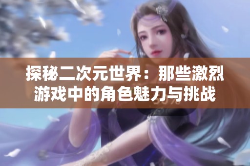 探秘二次元世界：那些激烈游戏中的角色魅力与挑战