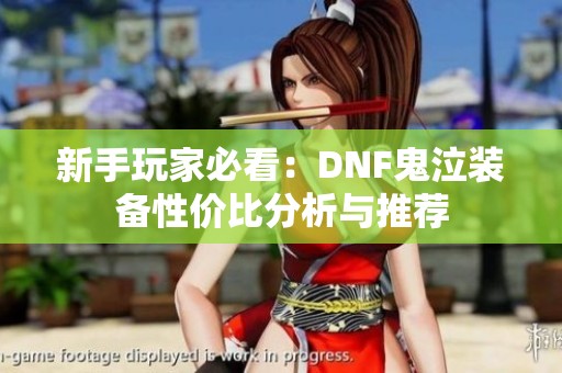 新手玩家必看：DNF鬼泣装备性价比分析与推荐