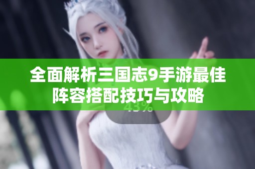 全面解析三国志9手游最佳阵容搭配技巧与攻略