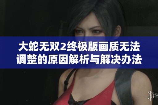 大蛇无双2终极版画质无法调整的原因解析与解决办法