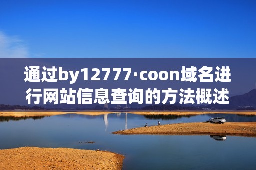 通过by12777·coon域名进行网站信息查询的方法概述