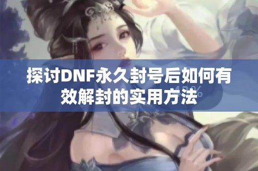 探讨DNF永久封号后如何有效解封的实用方法