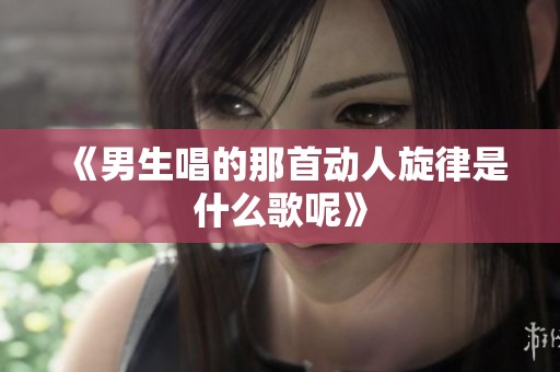 《男生唱的那首动人旋律是什么歌呢》