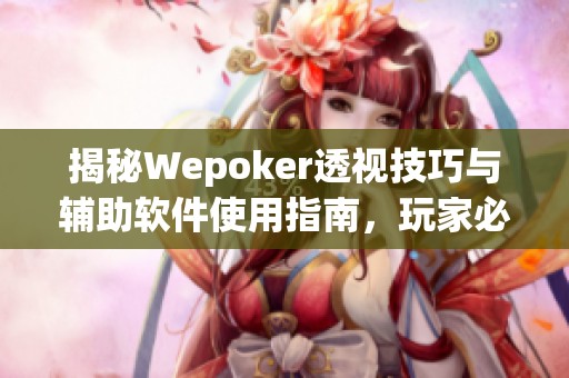 揭秘Wepoker透视技巧与辅助软件使用指南，玩家必读！