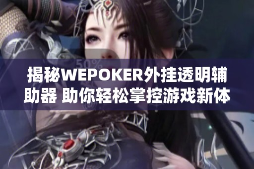 揭秘WEPOKER外挂透明辅助器 助你轻松掌控游戏新体验